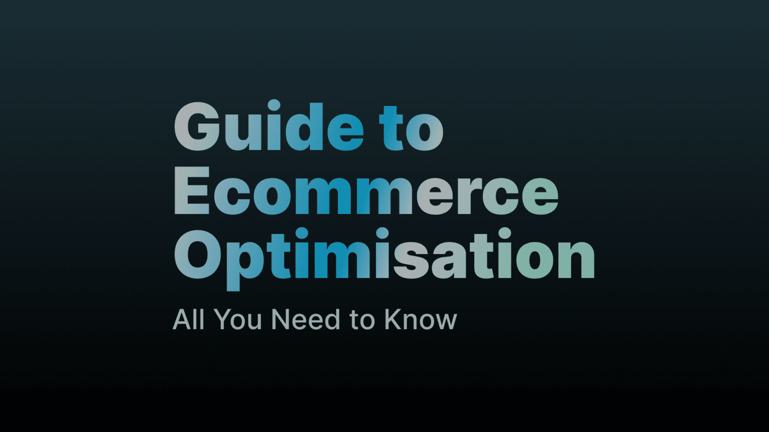 E commerce Optimization