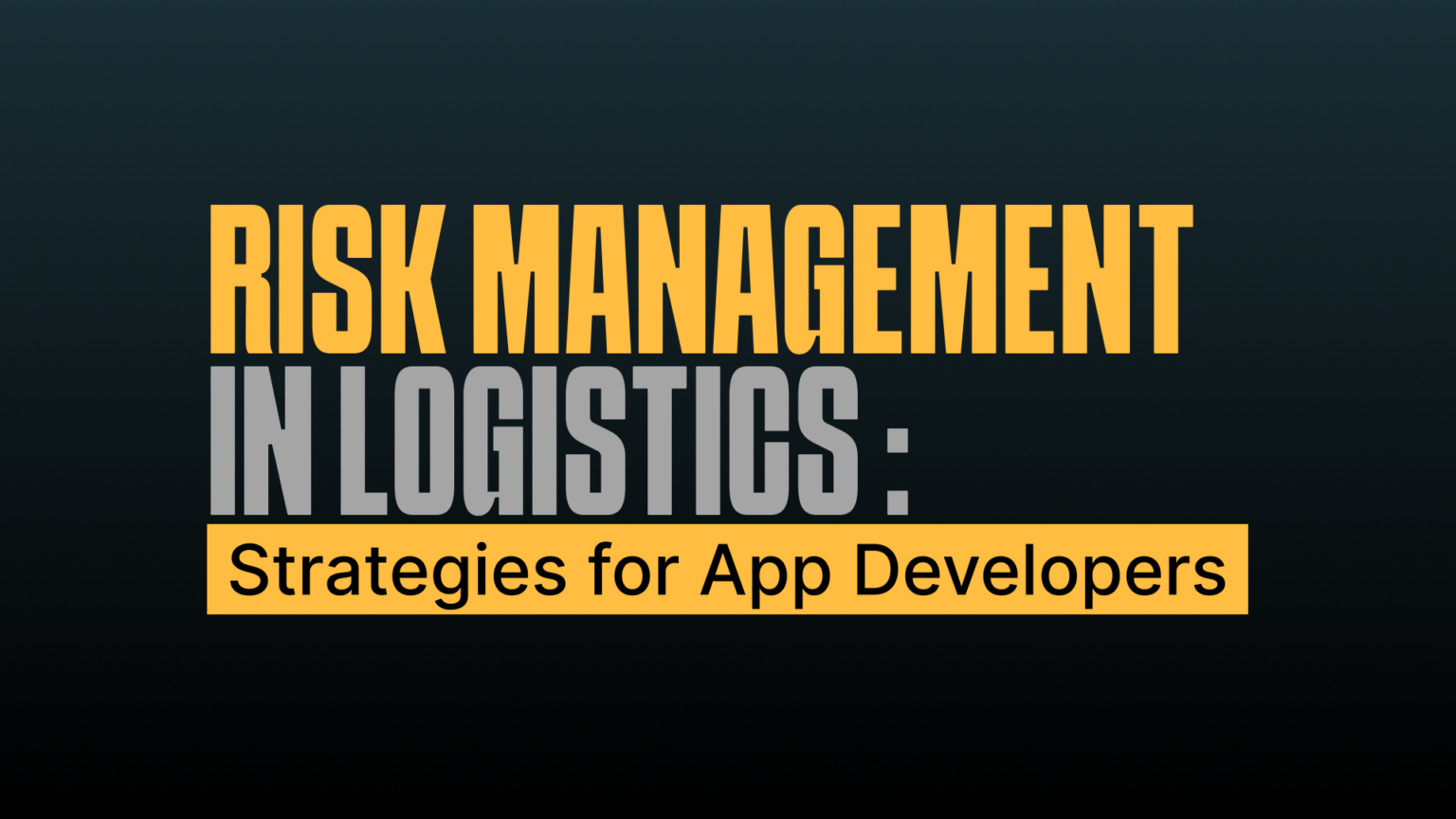 supply chain risk management